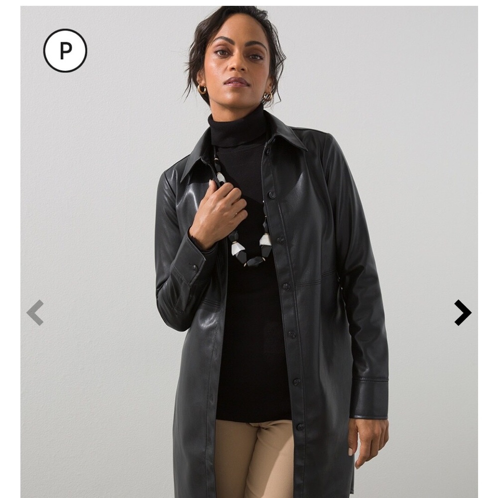Chico’s Faux Leather Shacket